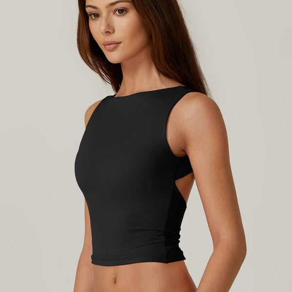Elegantes bauchfreies Top mit offenem Rücken