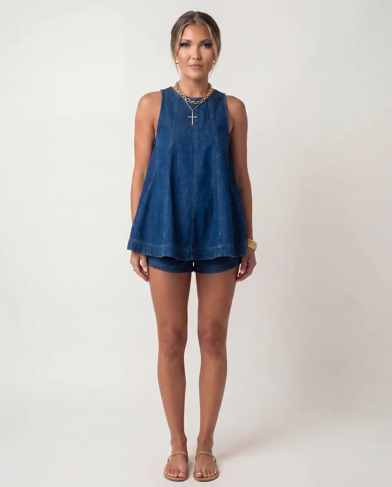 Denim-Schwing-Shorts-Set