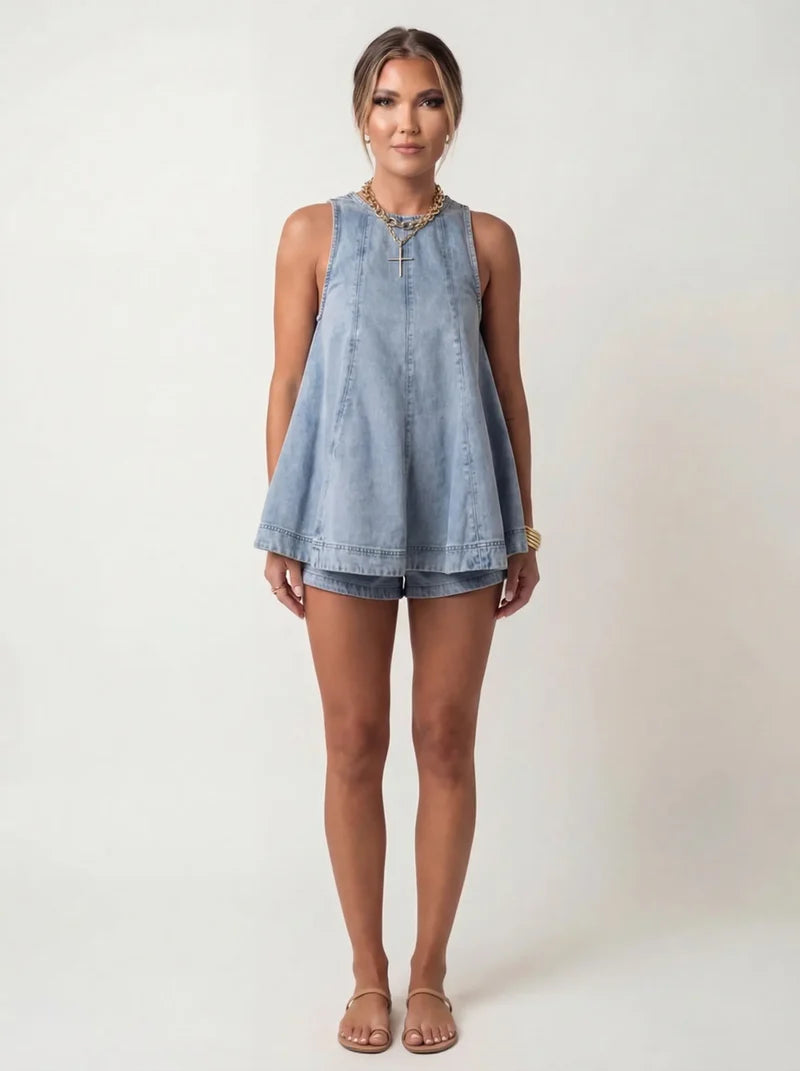 Denim-Schwing-Shorts-Set