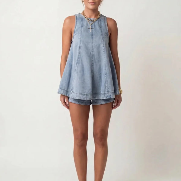 Denim-Schwing-Shorts-Set
