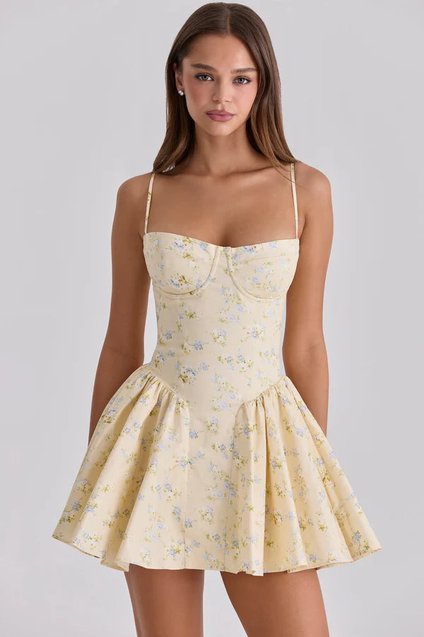 Floral Corset Mini Dress