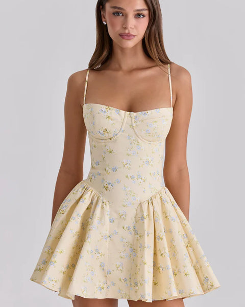 Floral Corset Mini Dress