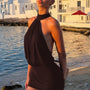 Luxe Halter Mini Dress