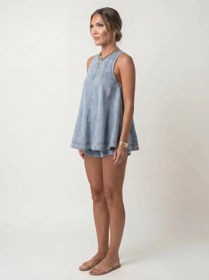 Denim-Schwing-Shorts-Set