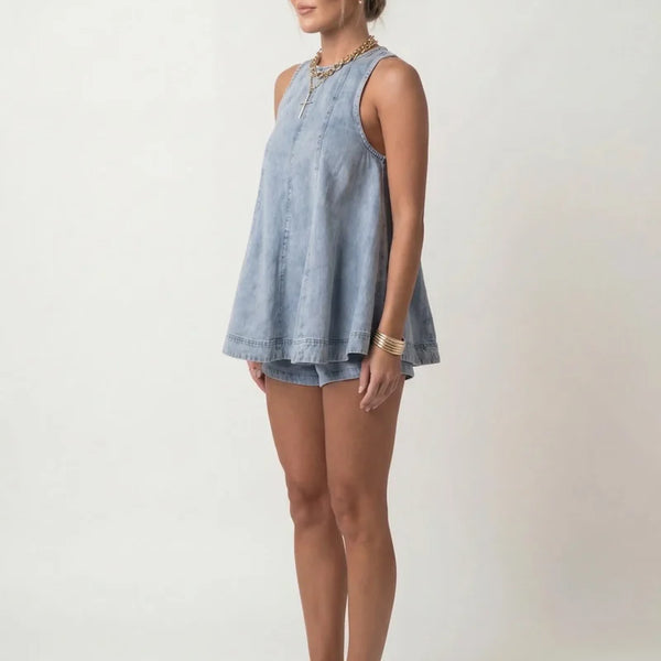 Denim-Schwing-Shorts-Set